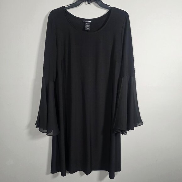 Lane Bryant Plus Size Black Dress with Chiffon Bell Sleeves 18/20W - Picture 1 of 4